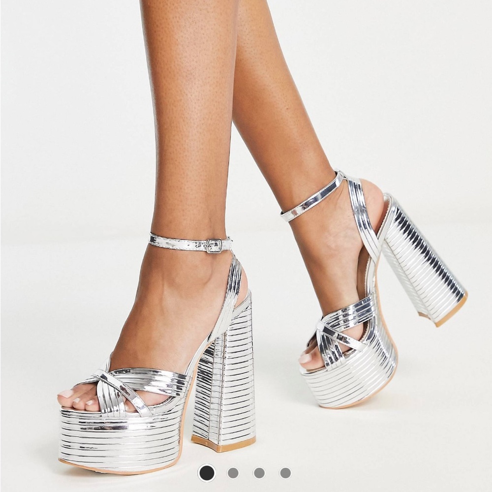 ASOS Silver Platform Shoes